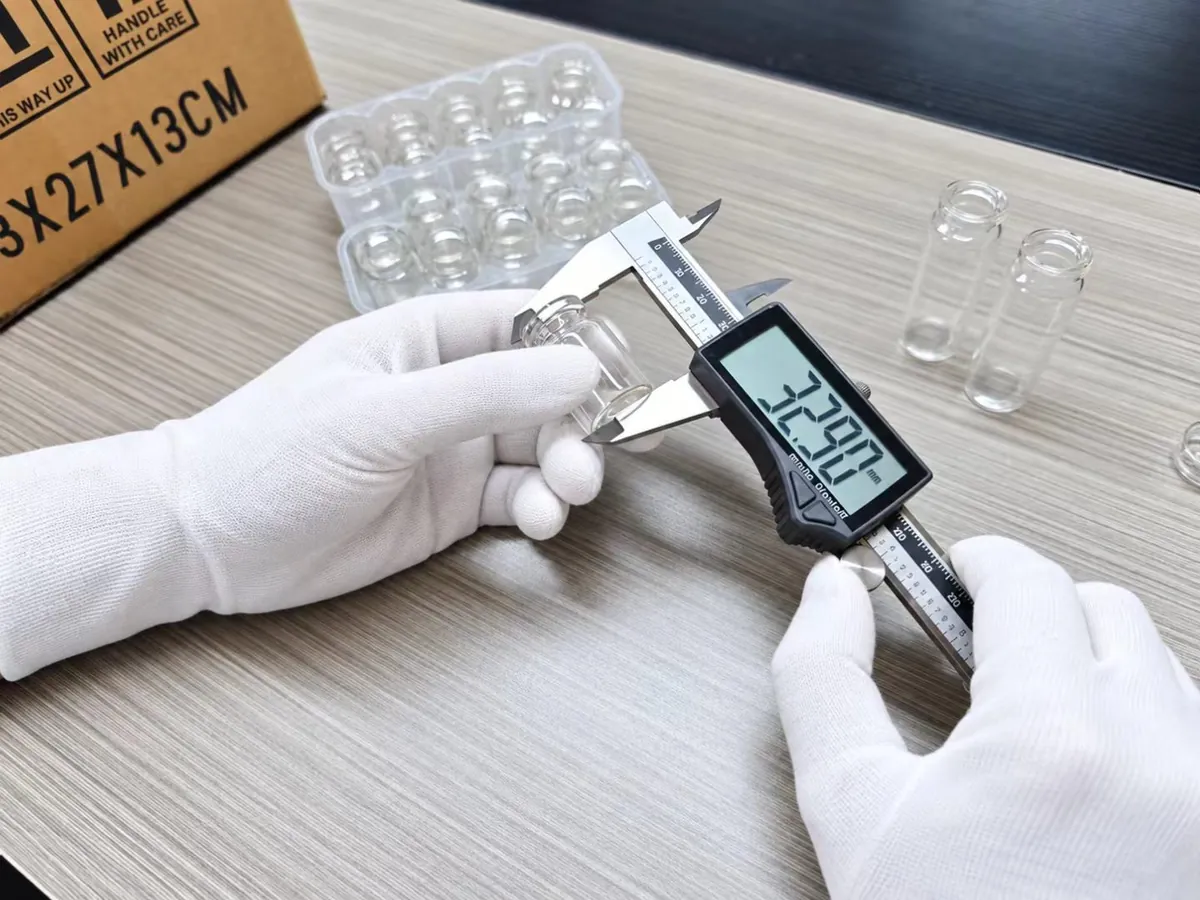 Precision dimensional inspection of cosmetic containers using digital vernier calipers